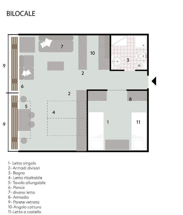 马里尔伊瓦Residenza Albare公寓式酒店 外观 照片